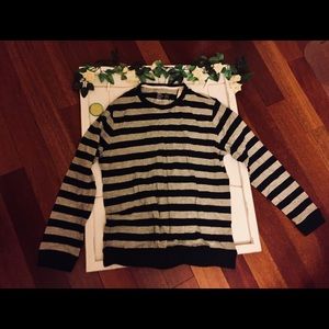 Muji gray/navy long-sleeve sweater - NWT